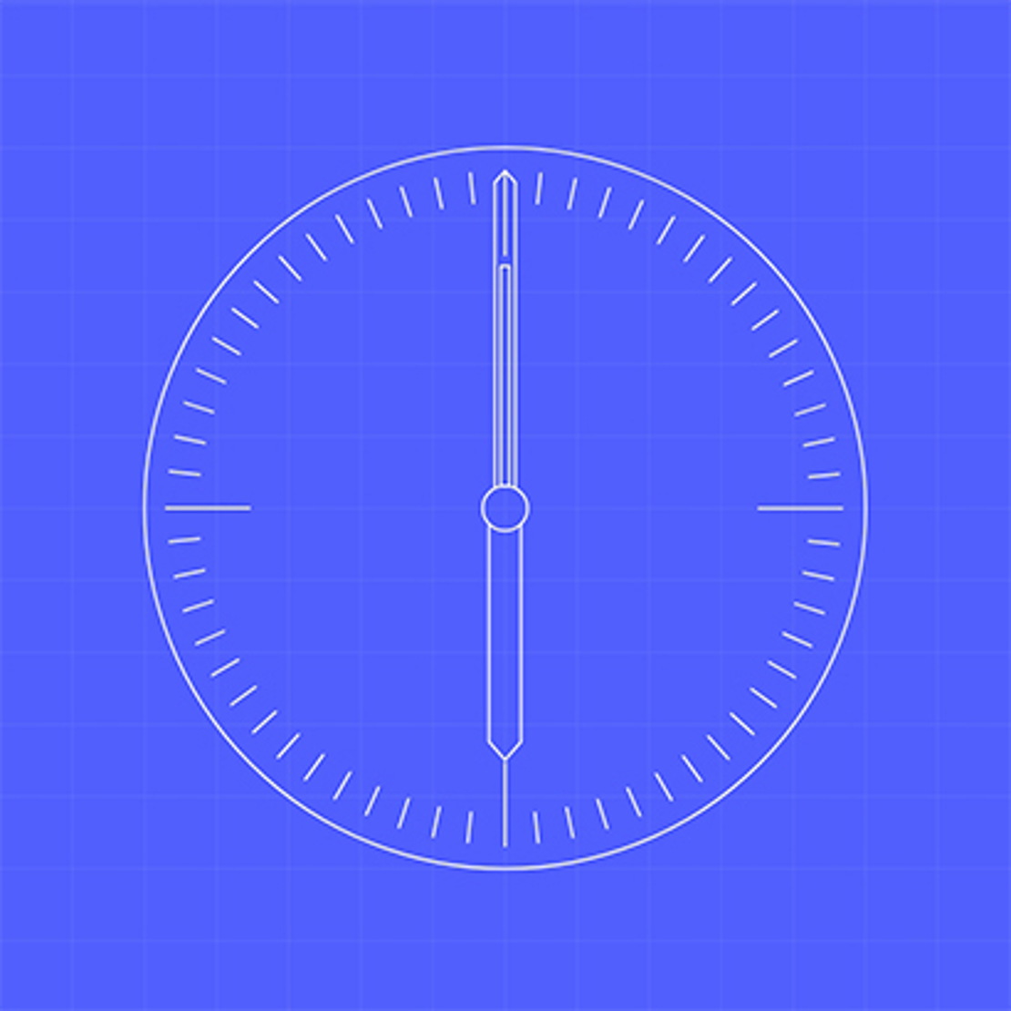 blue clock